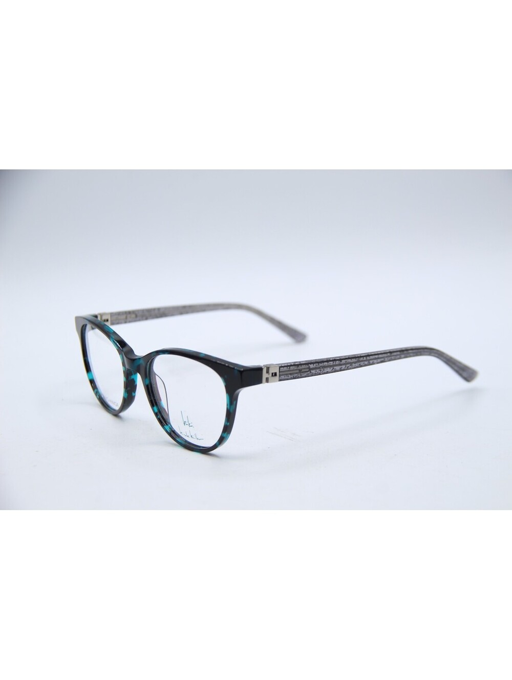 Nicole Miller Kiki Finley C01 Blue Havana Gray Authentic Eyeglasses 48-17 !!
